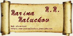 Marina Maluckov vizit kartica